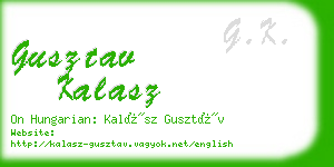 gusztav kalasz business card